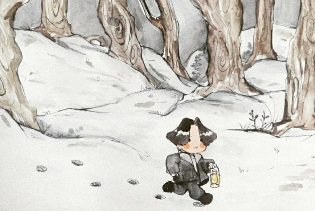 namseokgay's tweet photo. (delete later) a little googie running in the snow https://t.co/oAxgVBRMr4