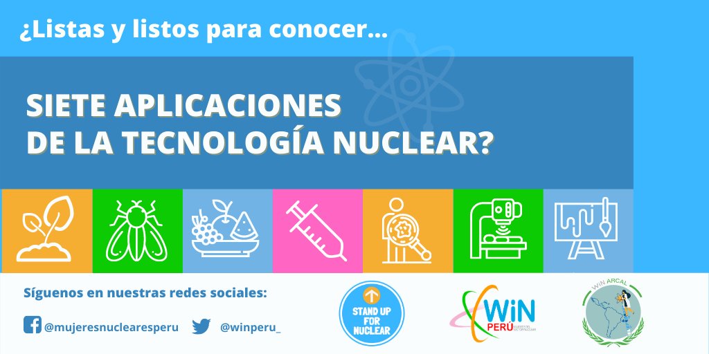 🙋🏻‍♀️🙋🏻‍♀️En breve te mostramos Siete aplicaciones de la tecnología nuclear que te van a fascinar ⚛️⚛️

#WINARCAL 
#STANDUPWINARCAL 
#MUJERESENLONUCLEAR 
#STANDUPFORNUCLEAR2020