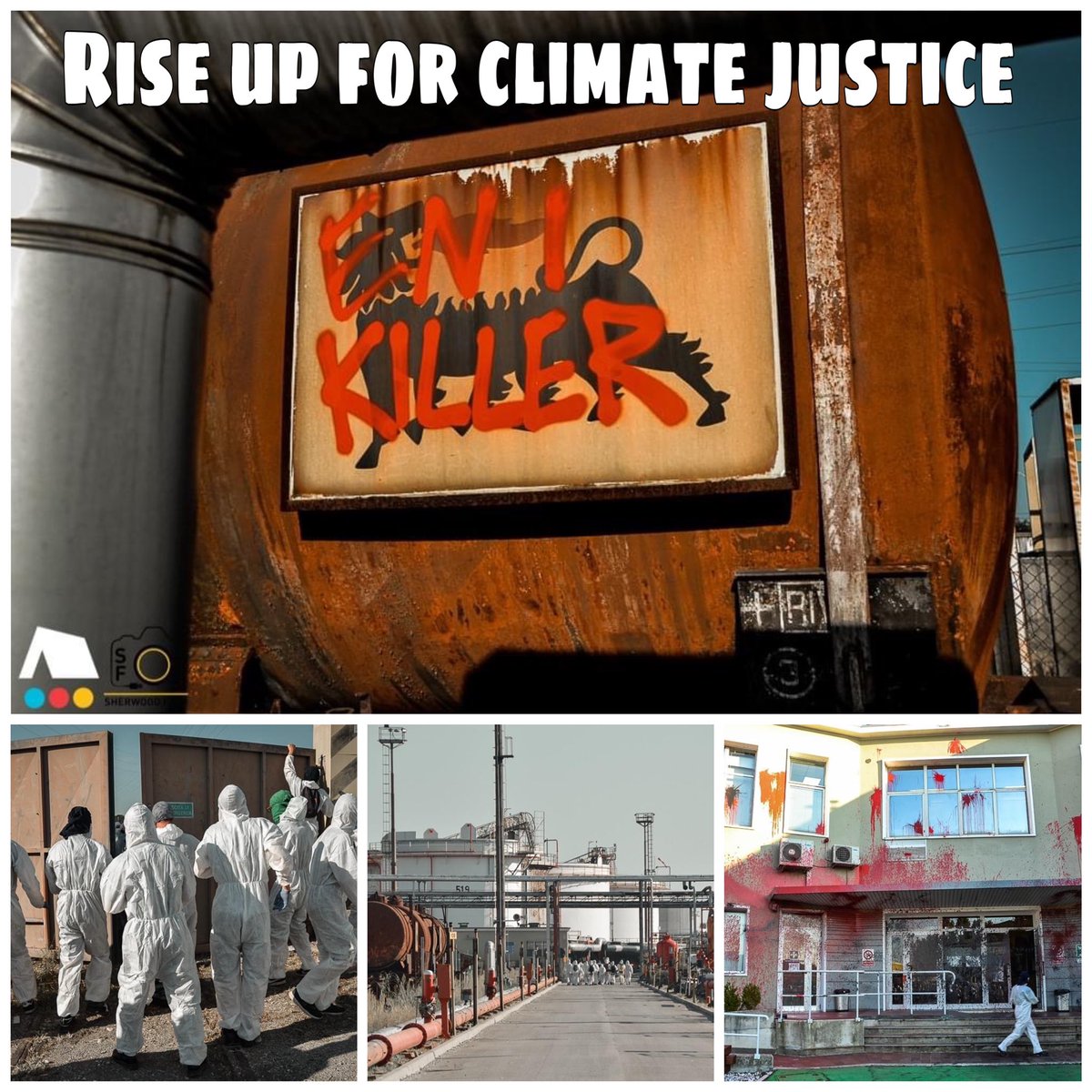 ChrisPeverieri's tweet photo. #Venezia | Si è concluso il @climatecamp_ve con il blitz e il sanzionamento della bioraffineria di Eni e la nascita dello spazio politico «Rise Up For Climate Justice» per la giustizia climatica
#StopEni #StopVelENI #ENIKiller
https://t.co/efEYxCNFgQ https://t.co/q6b80SehfH