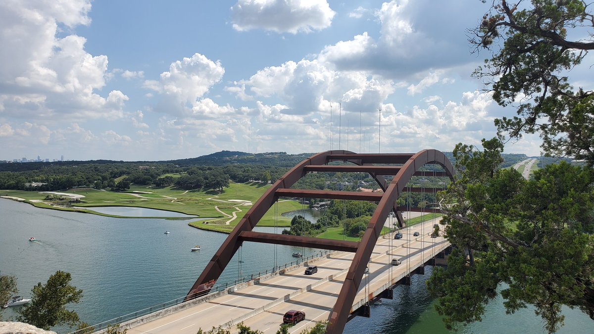 Iampat_g's tweet photo. Getting used to doing things by myself again... p.s. that pic I took of my shadow is kinda live ✊🏾 🧡⚡

#360bridge #austin #texas #buckethat #bucketlist #walkingbucket #limegreen #black #darkskin #sun #fall #clouds #bluesky #perfectlylonely https://t.co/PATa6g9njB https://t.co/twEDw609nb