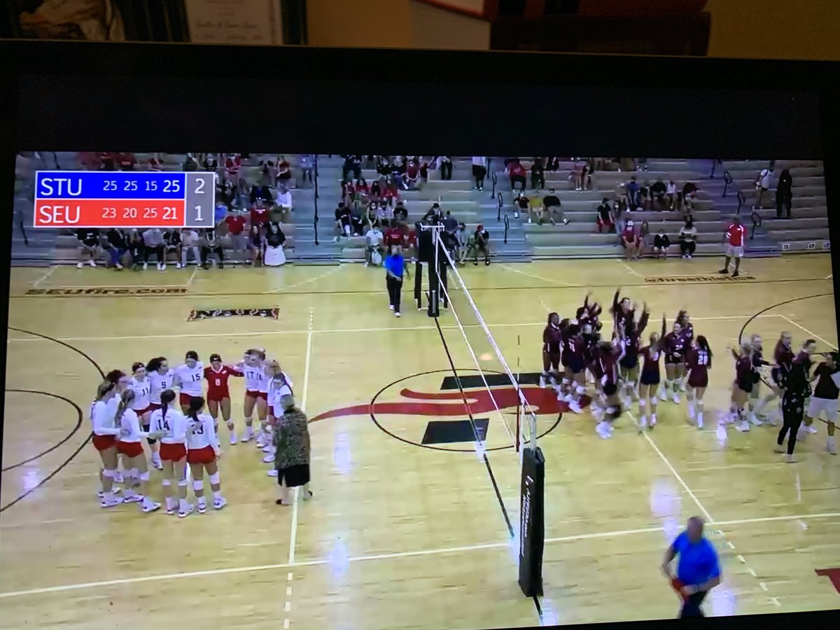 Bobcats Win! Bobcats Win! <a href="/BattoeStu/">Whitney Battoe STU</a> with her 1st Win of her career as Head Coach of <a href="/STUVolleyball/">STU Volleyball</a> Ladies take 3 games to 1 over <a href="/seuniversity/">Southeastern University</a>