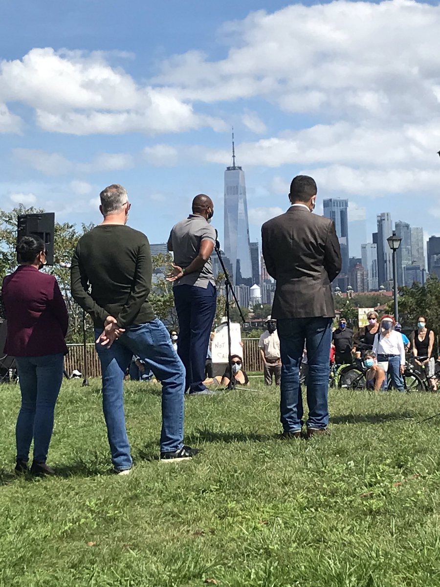 danaMpatton's tweet photo. I was inspired by @EducationalGil1 speech today. Lots of heartfelt and thoughtful speakers pointing to Trenton and @GovMurphy to get the Liberty State Park Protection Act passed once and for all. #libertystatepark #protectlsp #savelsp @NJSenatePres https://t.co/MOAMMjccAF