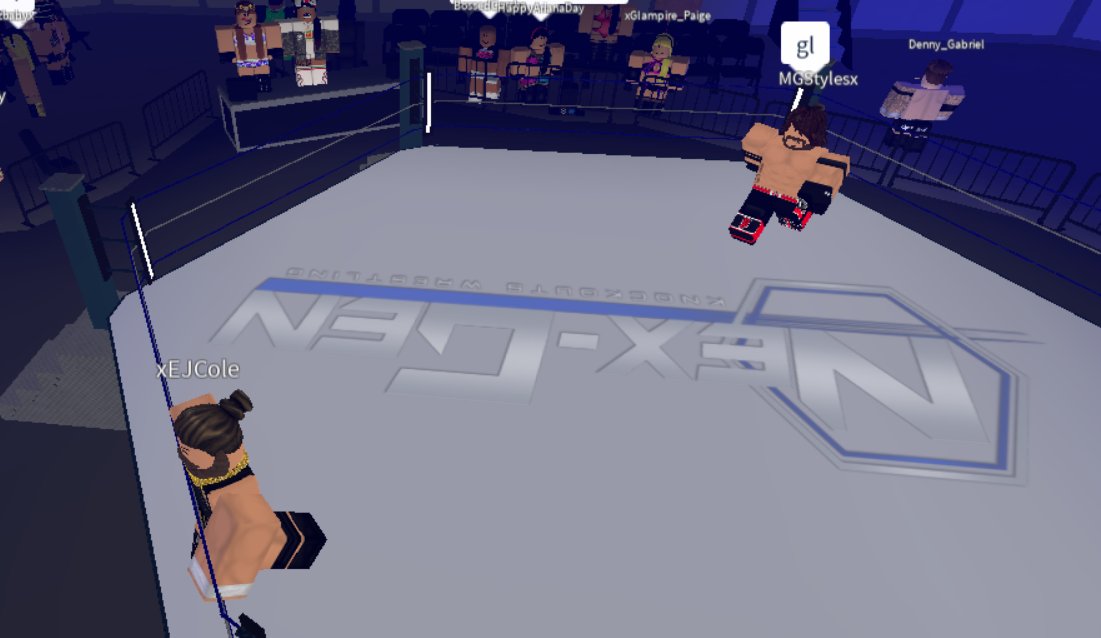 NGKWRoblox's tweet photo. NGKW - 12/09/2020!
@EJColeNotPro vs @MGStyles_!
EJ Cole looking to make a statement tonight by tearing down the former Allstar World Champion, MG Styles!
EJ starting off in control...AND HE'S DONE IT! EJ COLE HAS BEATEN MG STYLES!
#NGKW https://t.co/1Nam312GZh