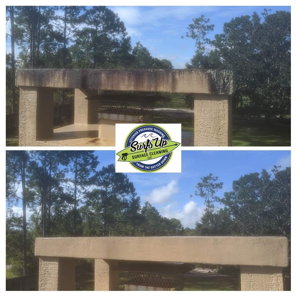 SurfsUpPW's tweet photo. A couple jobs from this week. This porch deck was probably the biggest transformation that I have done yet! Call or text us for all your pressure washing needs. 386 232 8570 https://t.co/2HHhK9c1Cx