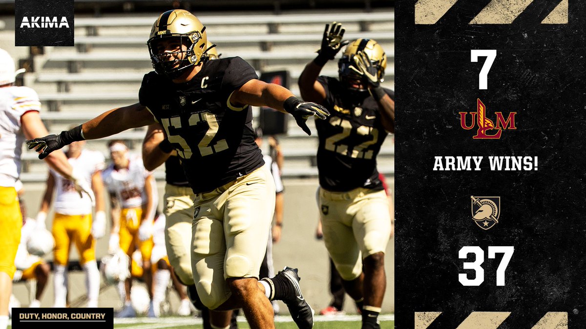 ArmyWP_Football's tweet photo. FIGHT ON TO VICTORY! 

2 Weeks. 2 Wins. 

#GoArmy https://t.co/bIlPlwDWnC
