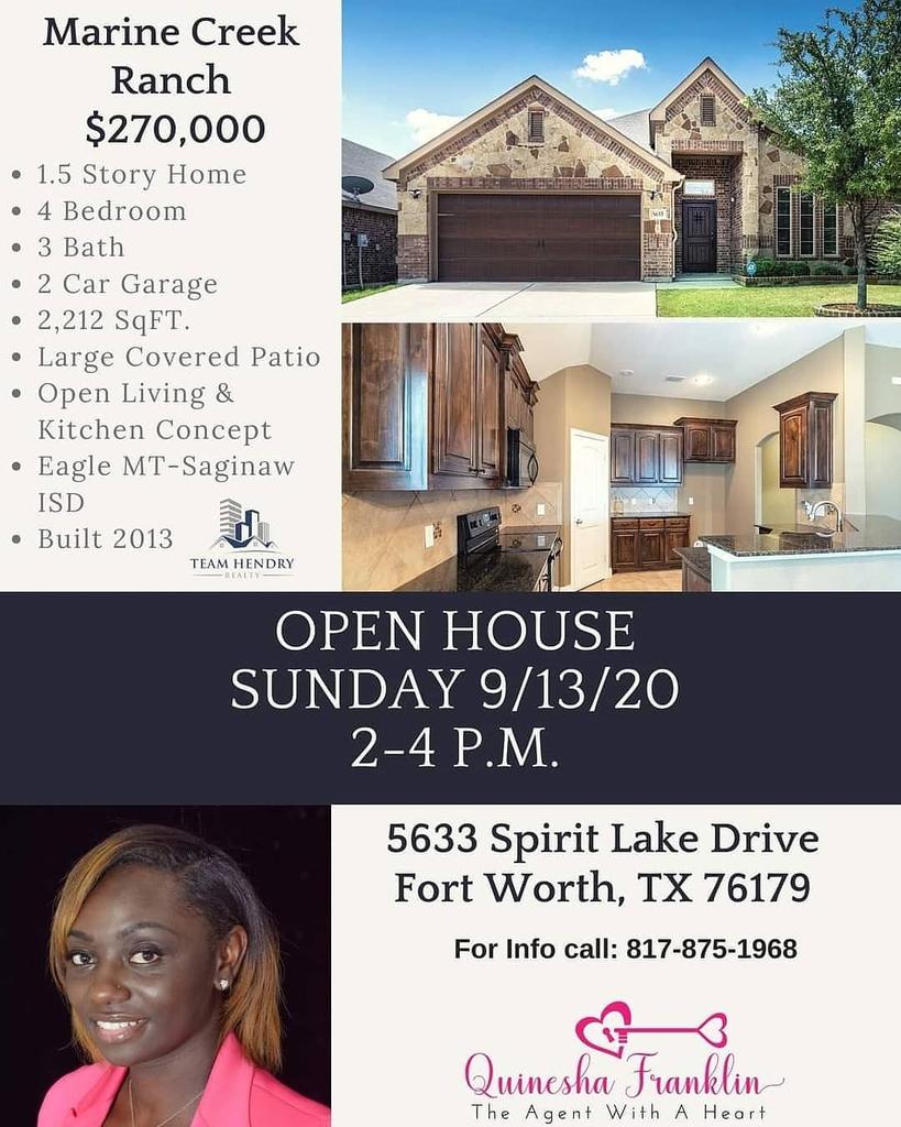 movinguprealty's tweet photo. 🚩OPEN HOUSE 🚩Sunday 9/13/20, 2-4pm 🚩

🏡5633 Spirit Lake Drive, Fort Worth, TX 76179
#thagentwitha💕 #openhousesunday #teamhendryrealty #homeownershipgoals #fortworth #texasliving #homeforsale #marinecreekranch #yourgotorealtor #eaglemountainsaginawisd #readyforbuyers https://t.co/TSfpv7jhUE