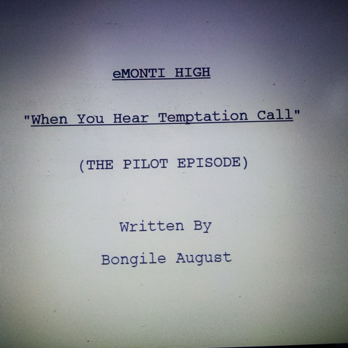 OfficialBongile's tweet image. My greatest experience with writing comes from writing this #PilotScript and on God, @TvMzansi will be the first to push this one when it debuts.

#TVPilot #Screenwriting #FutureTVWriter #TelevisionWriting #Scriptwriting