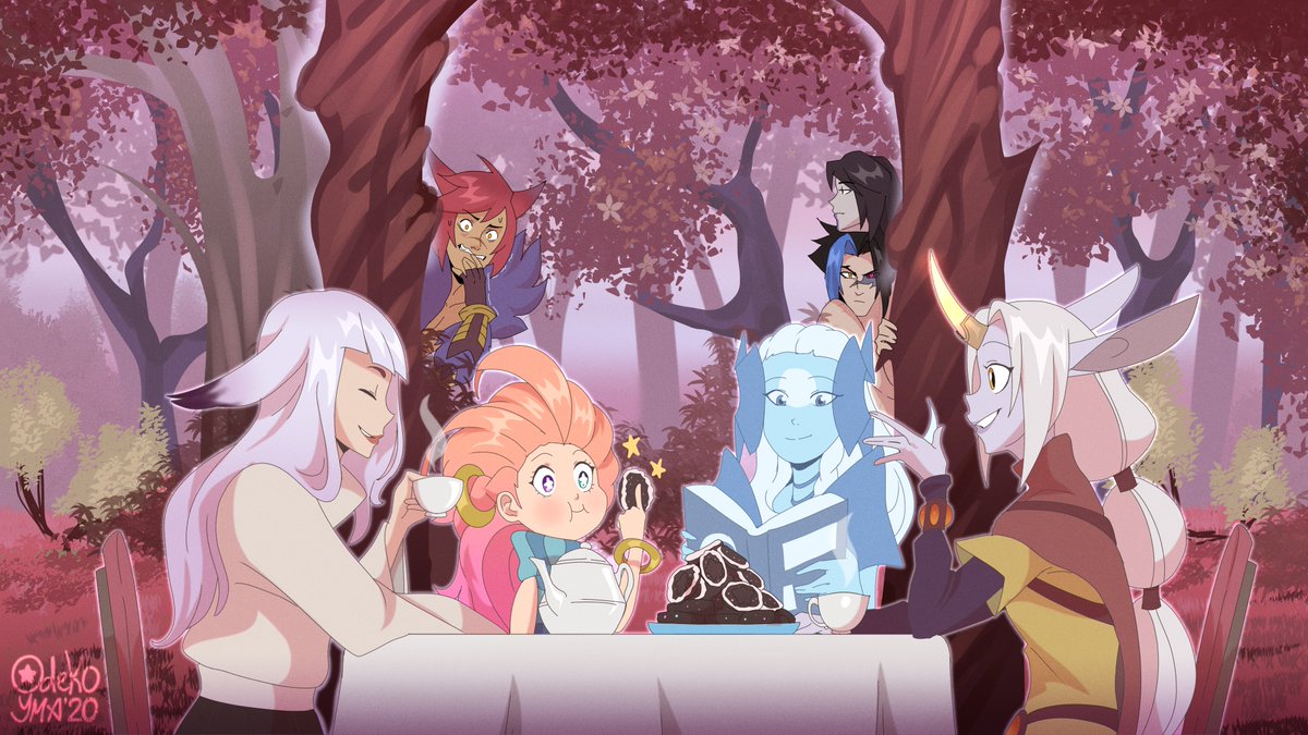 odeko_yma's tweet photo. Girls teaparty!

Boys are not allowed in here

#LeagueOfLegends #ArtofLegends #Zoe #Kayn #Soraka #Sett #Aphelios #Alune https://t.co/FYoY9smaLQ