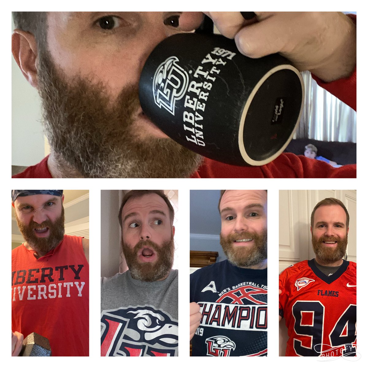 therealwhm's tweet photo. Hey @LibertyFootball, I love you ❤️! #VirtualFanDay #RiseWithUs  #ThisIsLiberty https://t.co/8omei9sORy