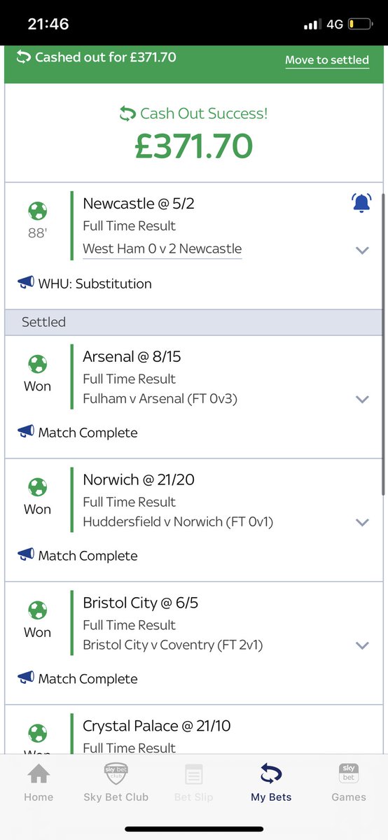 Decent start!!! <a href="/SkyBet/">Sky Bet</a> <a href="/FootyAccums/">Footy Accumulators</a> #ToonArmy