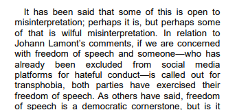 Those watching the debate will have noted Mr Harvie’s insistence that only certain people should be permitted a voice in the democratic process while he freely smears those who disagree.