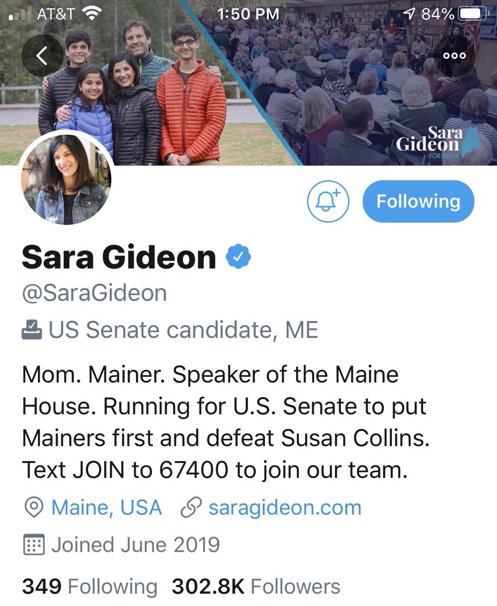 CommentOnTWLB's tweet photo. @realTuckFrumper She must be ‘very concerned’.
There’s a better choice in November and her name is Sara Gideon. #VoteOutCollins https://t.co/PJPPr5gQK6