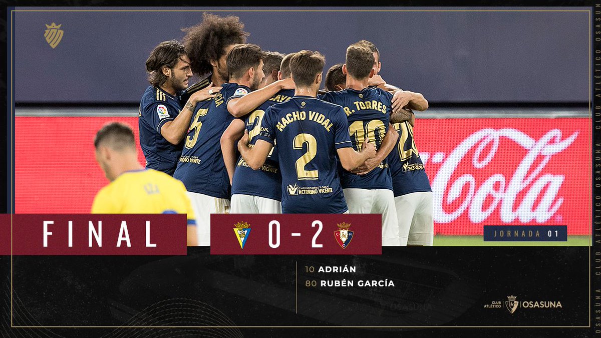 Osasuna's tweet photo. 🏁 FINAL
#CádizOsasuna https://t.co/rd1g1XCpk1