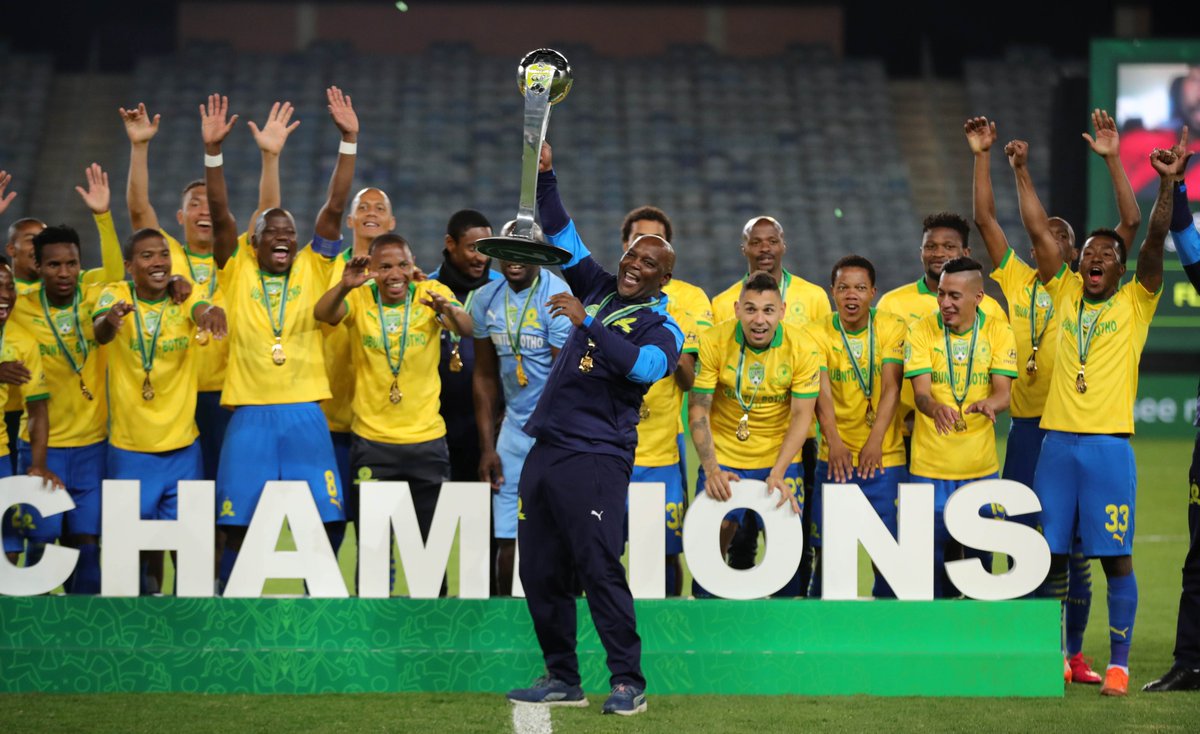 Soccer_Laduma's tweet photo. Mamelodi Sundowns have won the TREBLE by clinching the #NedbankCup! 🏆🏆🏆

Samba Masandawana Samba 🤯 https://t.co/QgAxdI8u4c