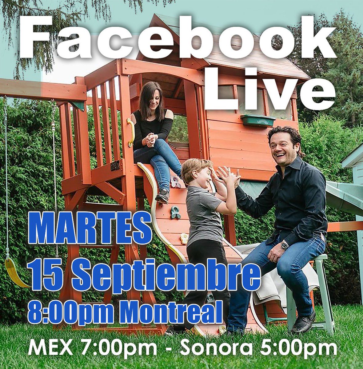 Estamos felices de anunciar el próximo Facebook Live. 
Nos vemos el 15 de septiembre para dar el grito de independencia🇲🇽cantando. 
También darles una bonita sorpresa musical. 🎶😊👇
Facebook.com/arturochaconcr…