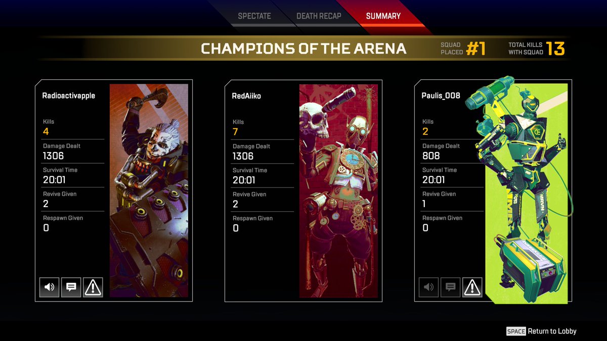 redaiiko's tweet photo. Got the same amount of damage! #ApexLegends #apex #apexlegendwin #win #octane #octanemain @PlayApex @TitanfallBlog https://t.co/JKA7zQumGN