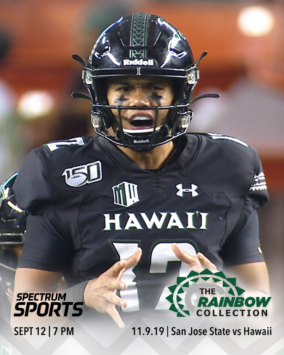 specsportshi's tweet photo. Tonight, catch San Jose State vs Hawaii football at 7 PM! We’re turning back the clock nightly to bring you the best 2011 - 2020 University of Hawaii games from Spectrum Sports.⁠
⁠
#specsportshi #hawaiiFB #gobows #therainbowcollection https://t.co/uvzDGAIJCq