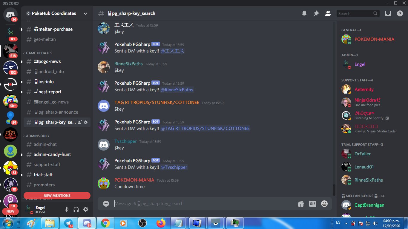 Engel Go Invite Join Pokehub T Co Iywhherdbu Many Free Pgsharp Licenses Every Day New Feature Pgsharp Key Search The Bot Will Send Trial Keys Command