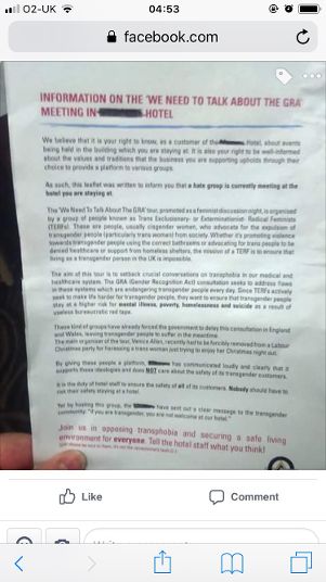 She wrote an account of the “we need to talk meeting” she attended in Jan 2018 in Glasgow, asking Mr Harvie if he would support the right of women to meet & speak and drew attention to the tactics of the group Reclaim Glasgow Pride who attacked the event.