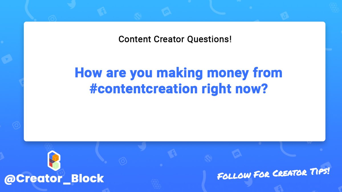 creator_block's tweet image. How are you making money from #contentcreation right now?

Ads? Sponsorships? Merch? Direct sales? 

Comment below!