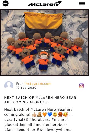 NatCBrooks's tweet photo. @SimonGBrooks pointed out that my McLaren Hero Bears were on the McLaren App and on the Pit Wall!!
#craftynat83 #herobears #McLaren #famous #theygetaround #mclarenherobear #FansLikeNoOther #papaya #pitwall #mclarenapp #Quali #spotthem #lookatthem https://t.co/Cgso1AIQMp