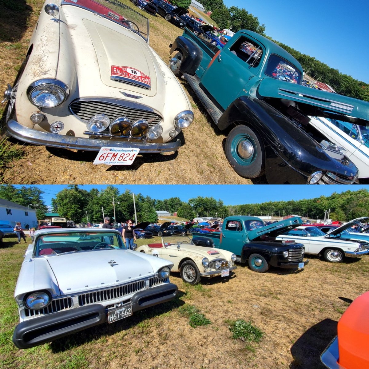 RodsClub's tweet photo. Deerfield fair car show. #rustrods #rustrodscarclub #f1 #ford #custommade #austinhealey #austinhealey3000 #patina https://t.co/QlGK8R9ynm