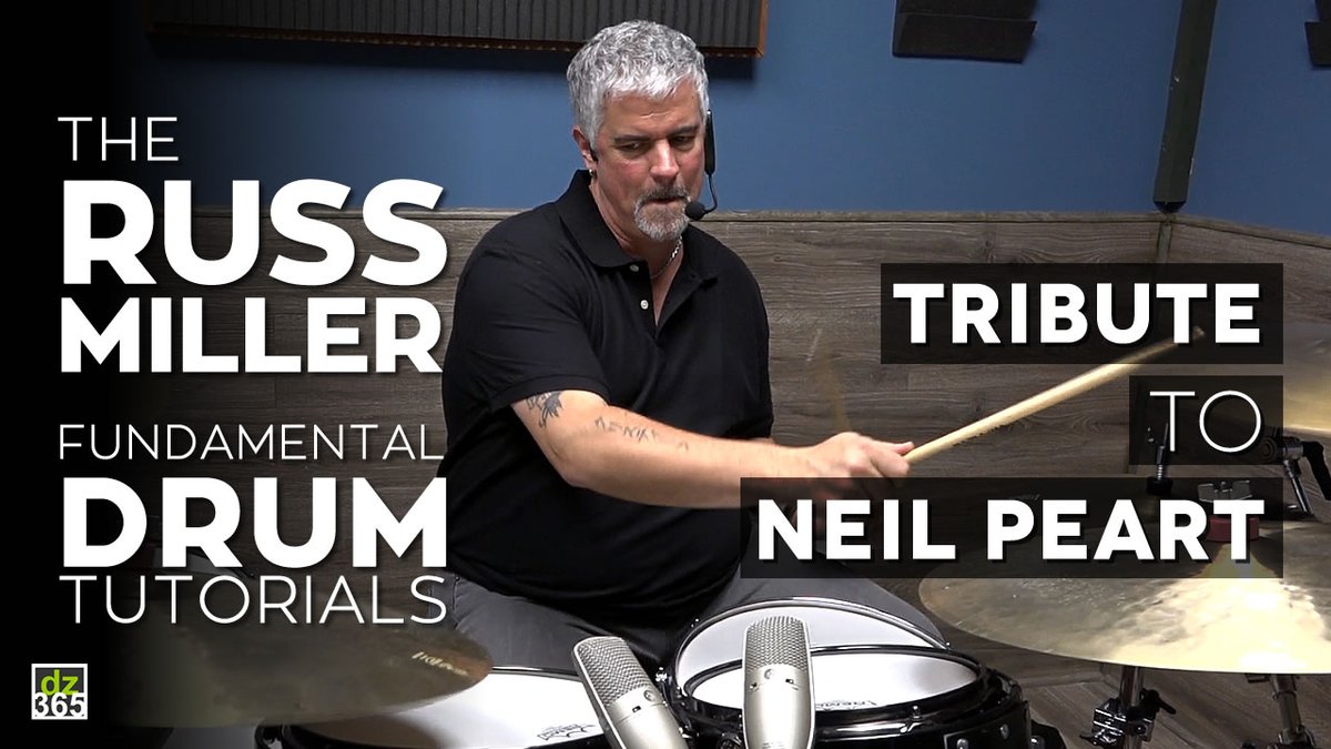 Drummerszone's tweet photo. Watch Russ Miller pay tribute to Neil Peart in his 'Fundamental Drum Tutorials'.
With unique insights, a lesson + a #drumsolo on the late Rush drummer.

➤ https://t.co/4tNbxaHlOu

#Drummerszone #NeilPeart #RussMiller #ZildjianFamily #drums #teamremo #drumming @russmillerdrums https://t.co/XyK3jHjT50