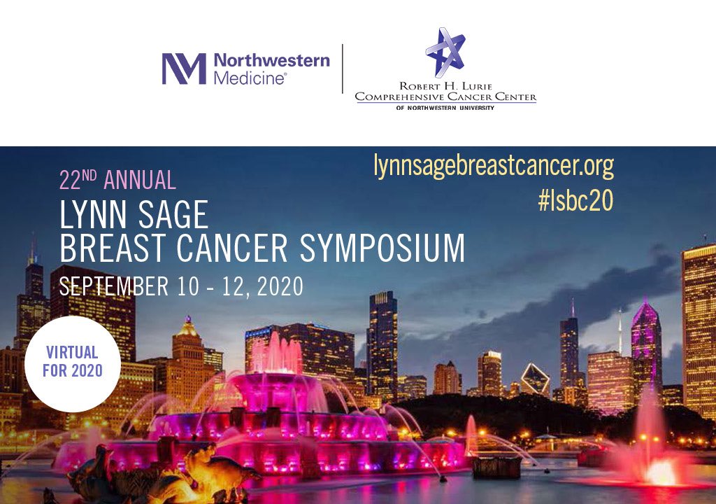 LurieCancer's tweet photo. That’s a wrap! On behalf of @DrWGradishar and Dr. Monica Morrow, thank you to the incredible faculty and participants who joined us, virtually, for our 22nd Annual Lynn Sage Breast Cancer Symposium. We hope to see you in person next year! #LSBC20 https://t.co/xCxjtKxvxu