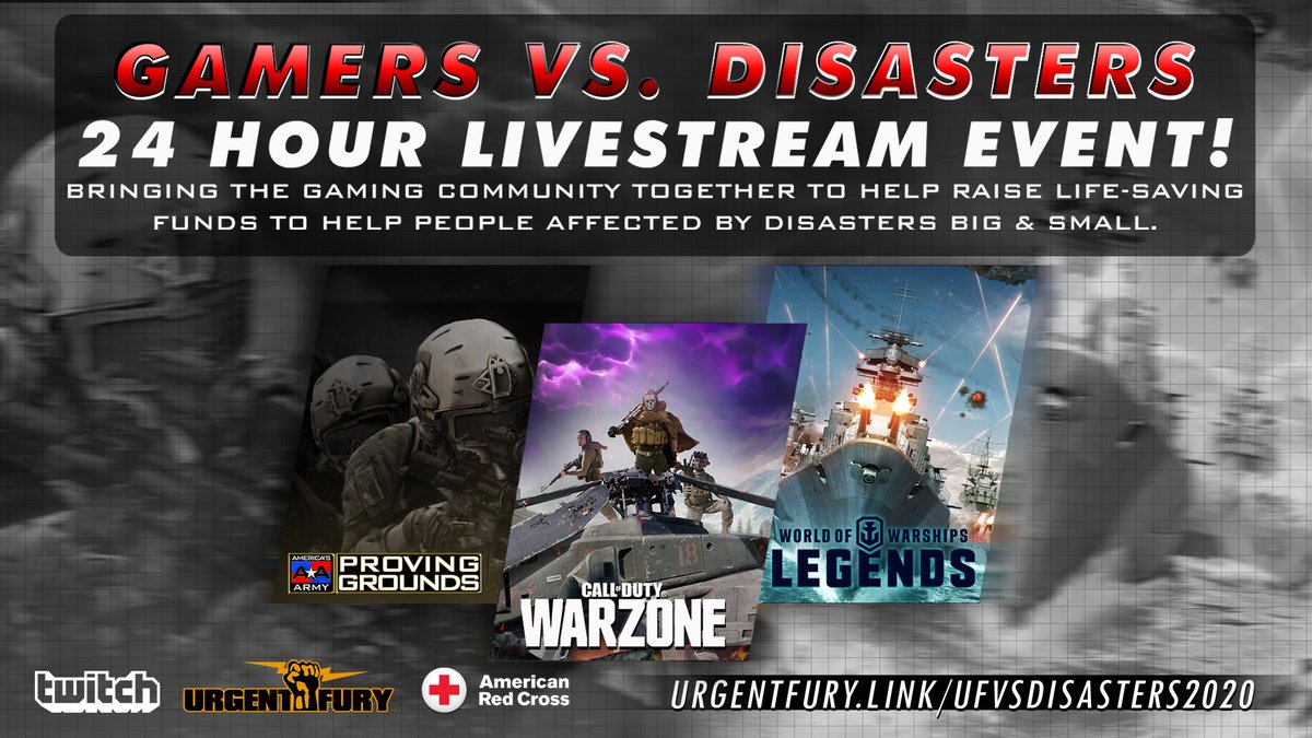 UrgentFury's tweet photo. We have already raised over $700 for the @RedCross today so far on @WeAreTiltify https://t.co/JCBRbtueXe #GamersvsDisasters we are live right now on @Twitch https://t.co/tqcDHSQkcB 8 hours to go!!! @UrgentFury https://t.co/Cpe7Pc3cNS