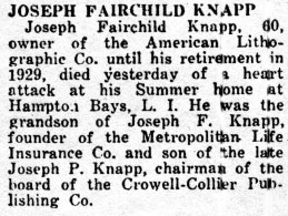 In 1863 a group of New York City businessmen raised $100,000 to found the National Union Life and Limb Insurance Company. March 24, 1868, it became known as Metropolitan Life Insurance1st President, Dr. James R. Dow, died in 1871, Joseph Fairchild Knapp became the 2nd President