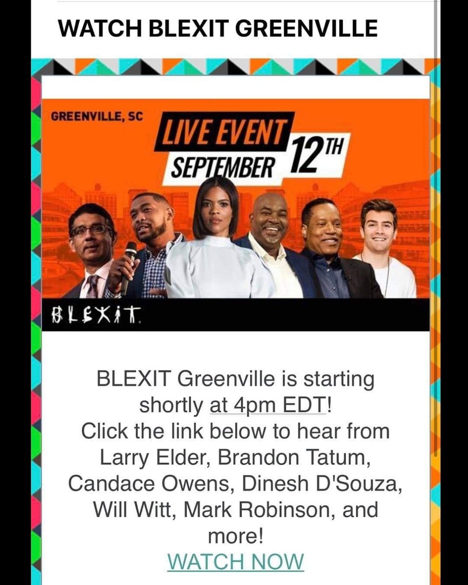 BlexitCA's tweet photo. If you aren't livestreaming the #BLEXITSC Liberation Rally, you are missing out! Watch here: https://t.co/BWh2My69dD
@Blexit @RealCandaceO @TheOfficerTatum @DineshDSouza @larryelder @markrobinsonNC @thewillwitt
#USA #BLEXIT #Faith #ProLife #Family #FreedomIsContagious #WeTheFree https://t.co/oGYpV25Rwj