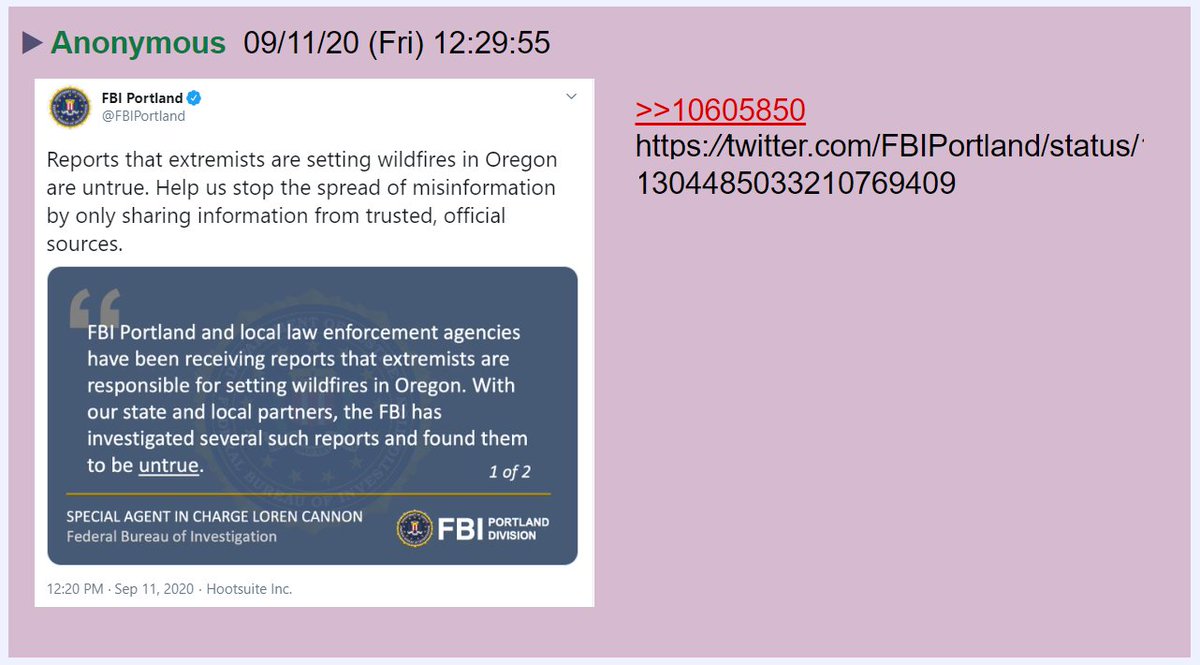 15) The Portland FBI wants you to know that these fires are not being set by extremists.They& #39;re "mostly peaceful" arsonists. https://twitter.com/FBIPortla...