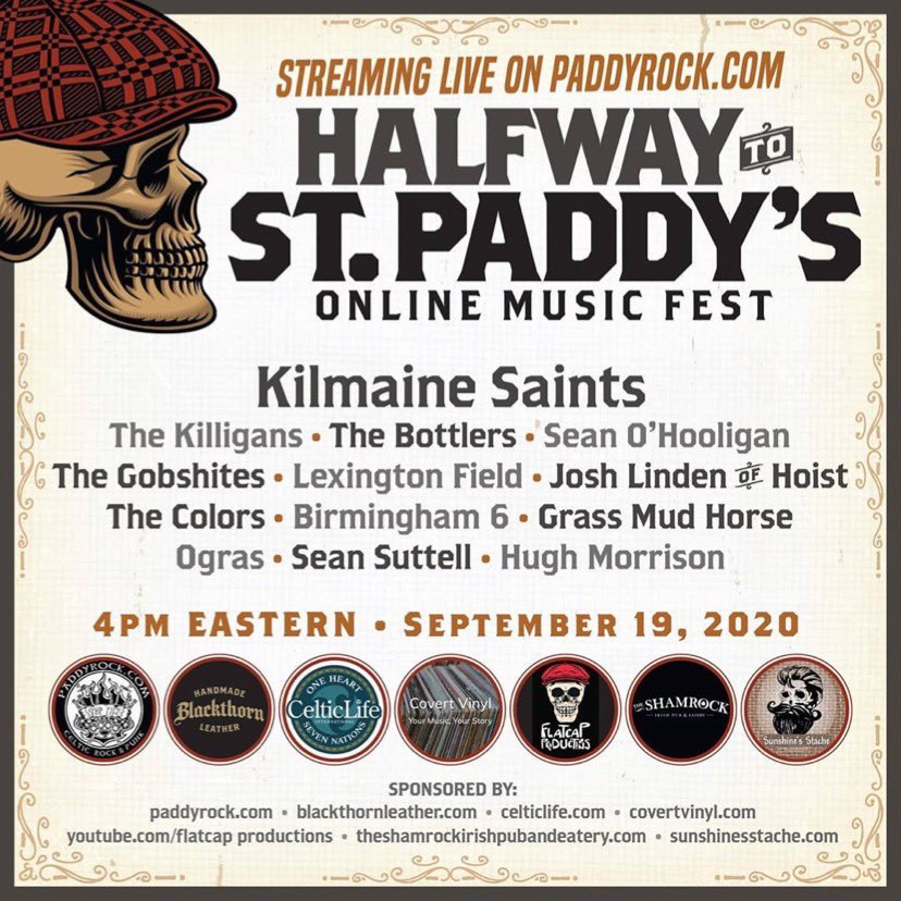 Excited to be part of the <a href="/paddyrock/">PaddyRock</a> HALFWAY TO ST. PADDY’S Online Music Fest!  We take the stage at 4 PM PT and will be playing a special 30 min acoustic set! #FiddleRock #PaddyRock #halfwaytostpatricksday 🎻🎸🤘