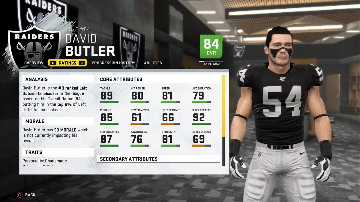 RaidersCFA's tweet photo. 🌟 David Butler 🌟

🎮 Madden 20
☑️ 39th overall pick, 2021 (@ArizonaFBall)
🔢 68 OVR, Star ➡️ 84 OVR, Superstar https://t.co/98dX6gQSE6