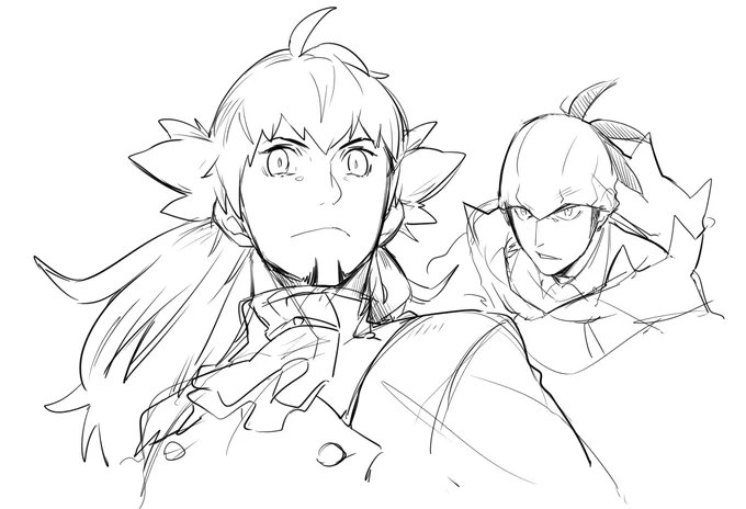 いまだに自分絵とデフォルメ化の狭間で迷って描いてるのどうにかしたいな。寝よ。 
