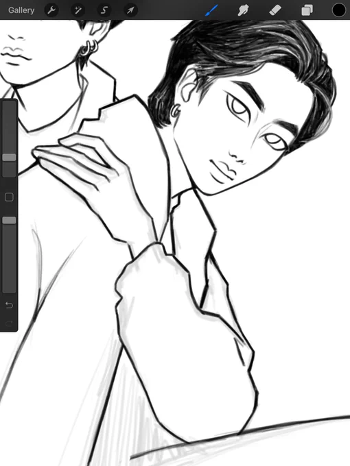 yoongi didn't put his arm around joon in that photoshoot bc he is a good man and he knew that it would hurt me beyond measure... however, I've learned how to draw for a reason 