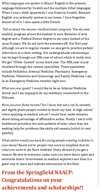 willardschools's tweet photo. Congratulations to Debra Wekesa, a 2015 Willard Tiger Alum, who was spotted in the news! Debra was featured as the Springfield NAACP spotlight in their August 2020 newsletter. Take a look! https://t.co/GmwwJ2KVhF