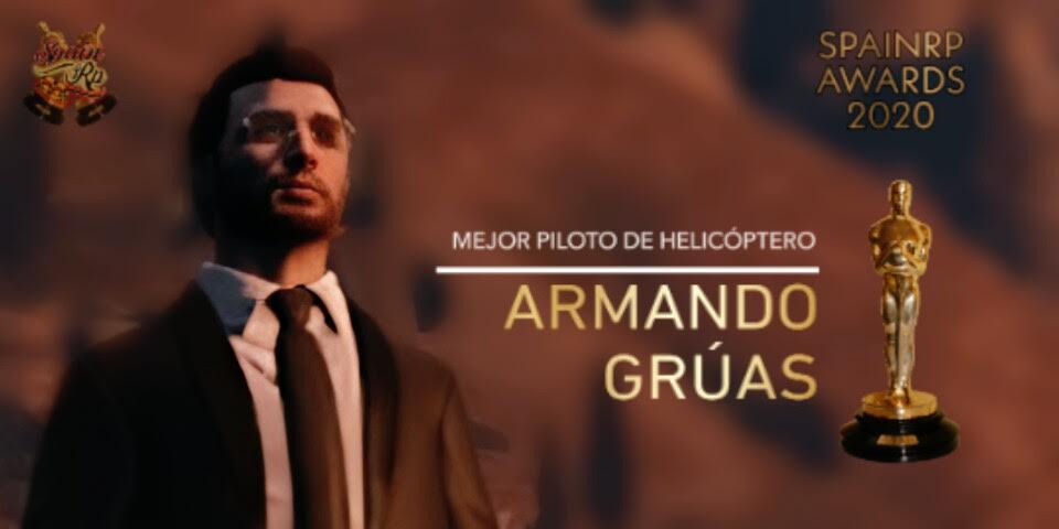 InfamesRpAwards's tweet photo. ¿Cómo olvidar el buen manejo de Armando a la hora de montarse en un helicóptero? ¡Inigualable, y por eso se merece éste gran puesto que es difícil de conseguir!
#SpainRpAwards https://t.co/xLK42Y9TWp
