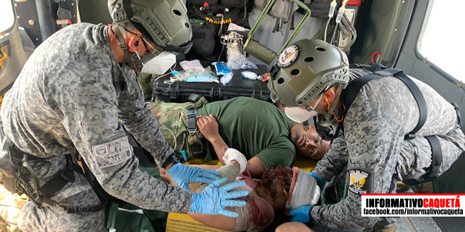 InformaCaqueta's tweet photo. Un suboficial y dos soldados profesionales orgánicos de la Fuerza de Despliegue Rápido N.º 1, resultaron heridos producto de una acción terrorista perpetrada por la Estructura Séptima del Grupo Armado Organizado Residual.
#InformativoCaquetá #EJERCOL https://t.co/7GUqyBibvb