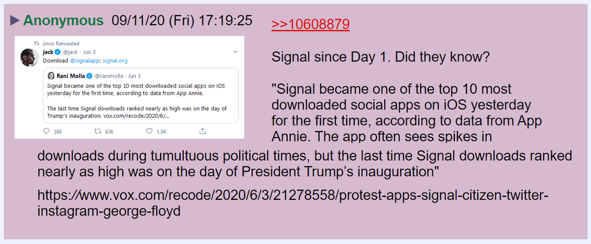 33) Signal has been a hot commodity ever since POTUS took office. Twitter CEO Jack Dorsey endorsed it.