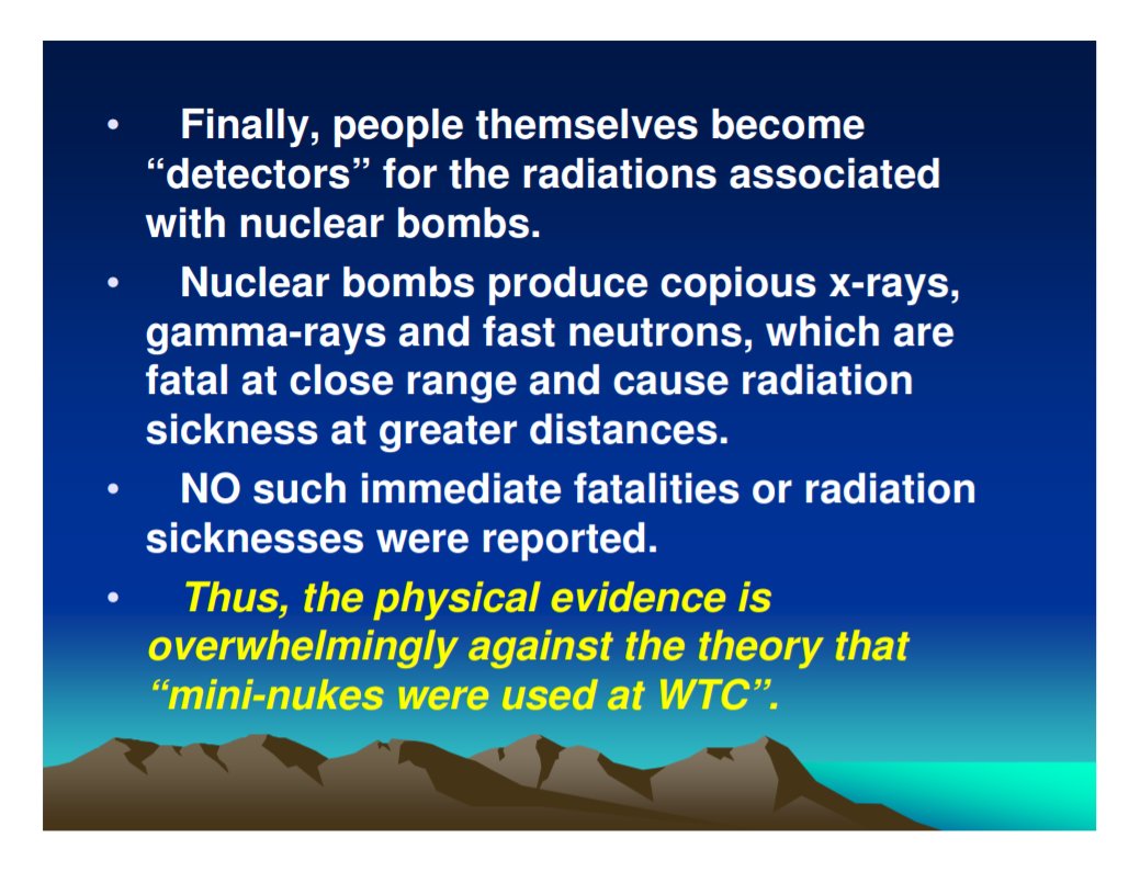 Jones attached to his email a link to a copy of his results "Answer to Objections and Questions" (July 18, 2006), originally posted on BYU Physics website but since removed & reposted at Journal of 9/11 Studies website37/ http://www.journalof911studies.com/articles/JonesAnswersQuestionsWorldTradeCenter.pdf