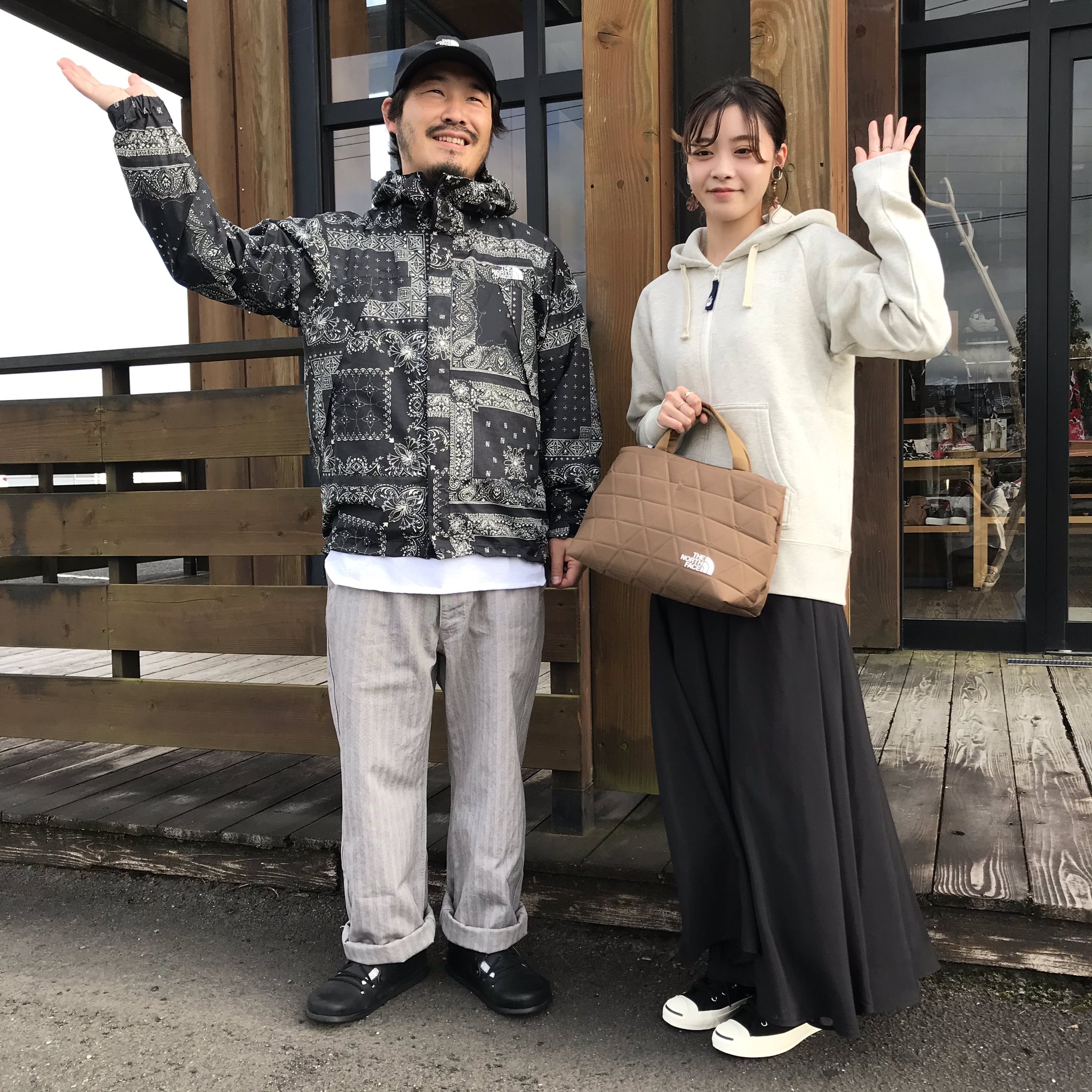 徳島 ビッグアメリカンショップ 少しの外出でも使いやすいノースフェイスコーデ メンズスタッフ身長170cm Tops The North Face ザ ノースフェイス ノベルティドットショットジャケット Mサイズ着用 22 000 Tax Bottoms Armen アーメン