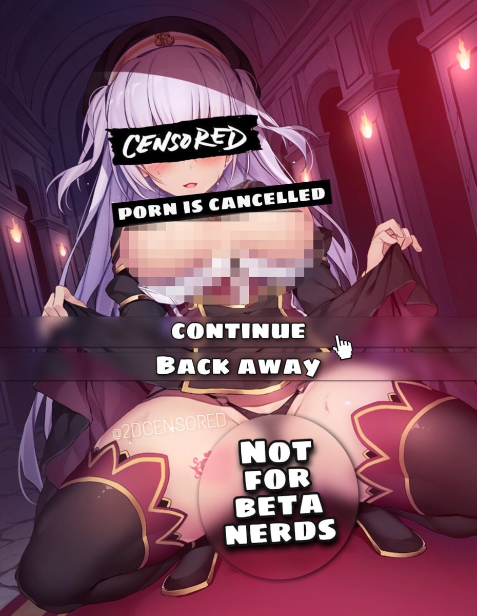 2DCENSORED's tweet photo. Convert to censorship. No matter where you turn, no matter where you run, the destination will remain the same. 2D girls will ruin you...your anime Waifu is disgusted in your lewding, gooner—and She wants to lock that loser cock up FOREVER!

[ CONTINUE ] or [ BACK AWAY ] ? https://t.co/A1WwsihMxK