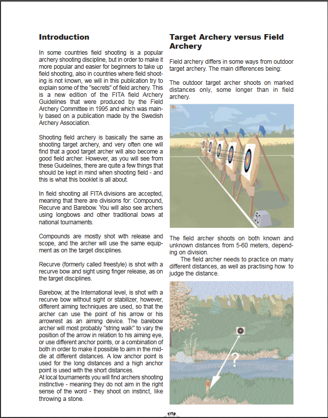 "Field_Guidelines-e.pdf" - A digital PDF of the FITA Field Archery Guidelines, used for reference for the development of Wii Sports Resort's Archery minigame.