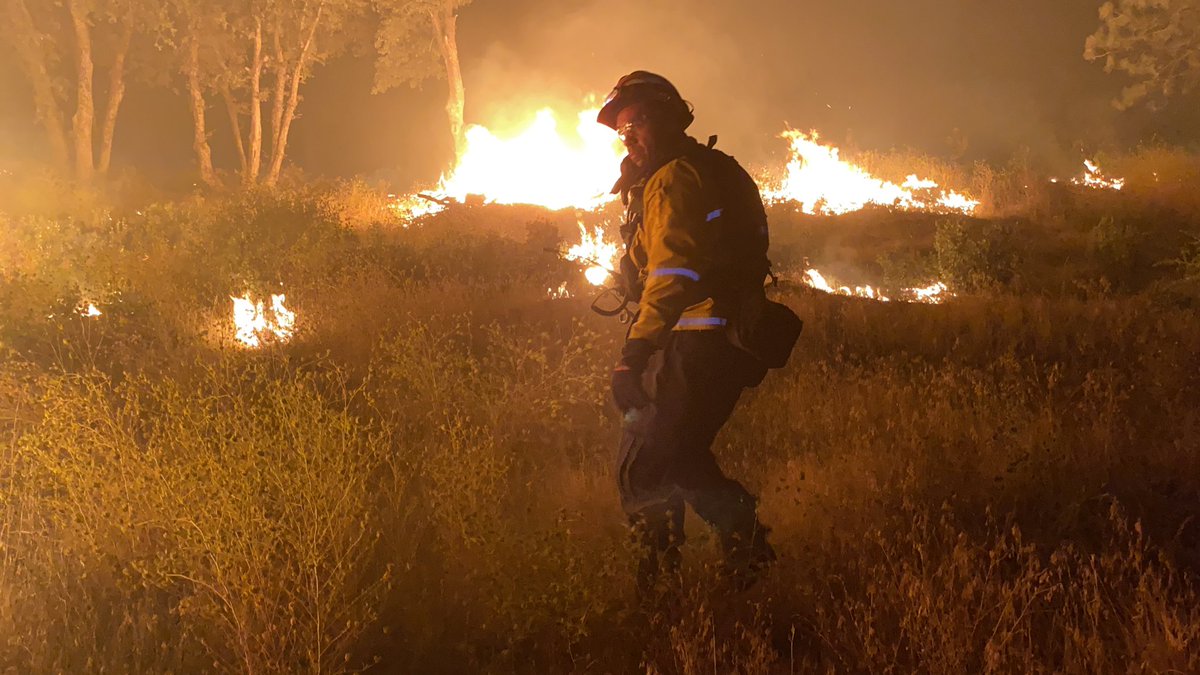 OaklandFireCA's tweet photo. Mutual Aid Update: We presently have 5 engines as well as overhead (command staff) personnel deployed for a total of 25 #OFD firefighters at the #CAFires. https://t.co/E0LTMrzN8B