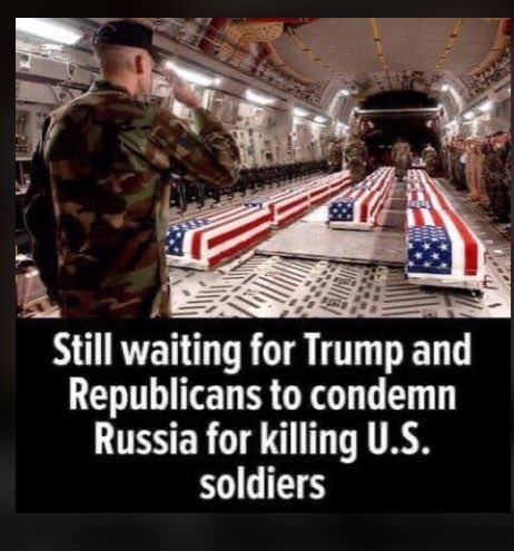 Please, let’s never, ever forget the bounties the commie bastards put on our American soldiers.