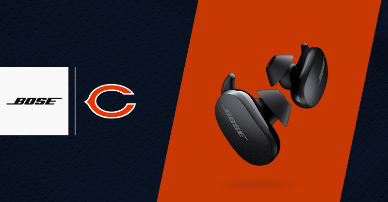 Bears football is back! Join in the fun &amp; RT for your chance to win the new QuietComfort #BoseEarbuds.

#Kickoff2020 | #DaBears