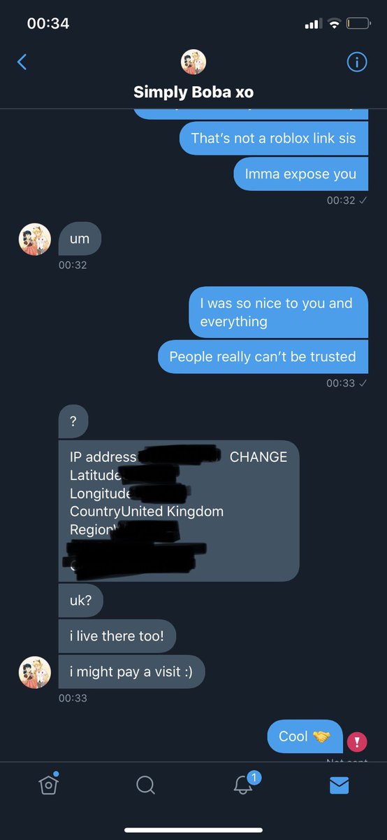 BluuBrii's tweet photo. YALL, BE CAREFUL! I ALMOST GOT HACKED BY @.simplybobagirlx . We were supposed to trade so she sent me a link to friend her. I logged into my account using the link and she got my password. THANK GOD I had 2- step on! #royalehigh #royalehightrading #roblox #adoptmetrades #adoptme https://t.co/fVxz3HVipg
