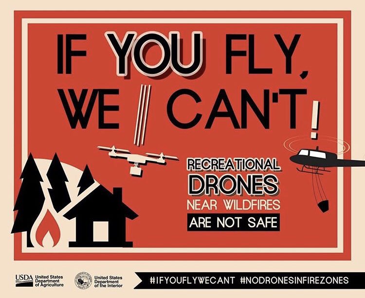 The area surrounding the #BobcatFire is a #NoDroneZone. We are still having incidents of drone activity near the fire. Please remind others that flying drones near air ops can be extremely dangerous and hamper firefighting efforts.