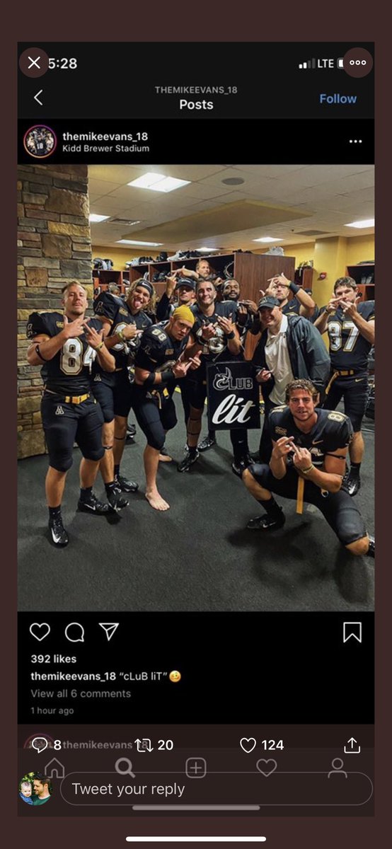 MattStephens's tweet photo. But App State vs. Charlotte totally isn’t a rivalry. 🙄🙄 (Original photo appears to have been deleted and replaced with the one on the right) https://t.co/viluhQ5Fby